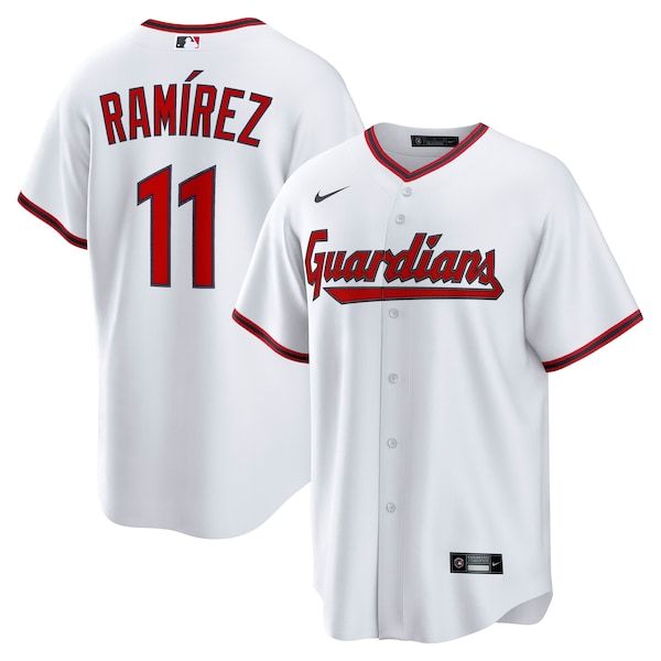 Custom José Ramírez Cleveland Guardians Home Replica Jersey White