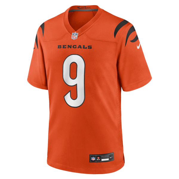 Custom Joe Burrow Cincinnati Bengals Alternate Game Jersey Orange