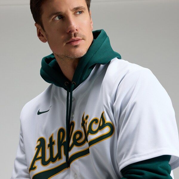 Custom Nick Kurtz Athletics Home Replica Player Jersey White