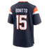 Custom Nik Bonitto Denver Broncos Alternate Game Jersey Navy