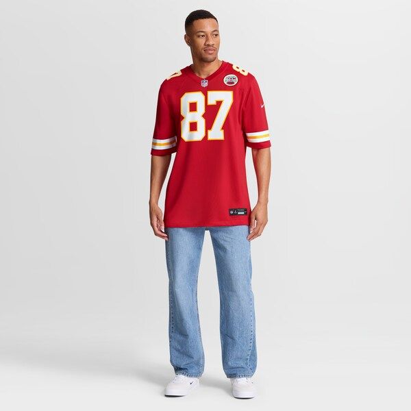 Custom Travis Kelce Kansas City Chiefs Game Jersey Red