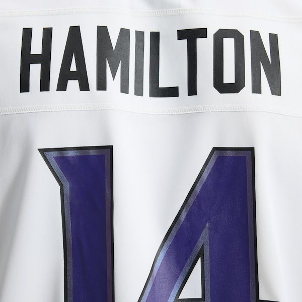 Custom Kyle Hamilton Baltimore Ravens Game Jersey White