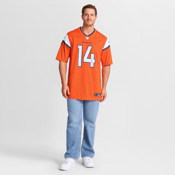 Custom Courtland Sutton Denver Broncos Mile High Collection Game Jersey Orange