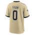 Custom Jordyn Tyson New Orleans Saints 2026 Draft Pick No. 8 Alternate Game Jersey Gold