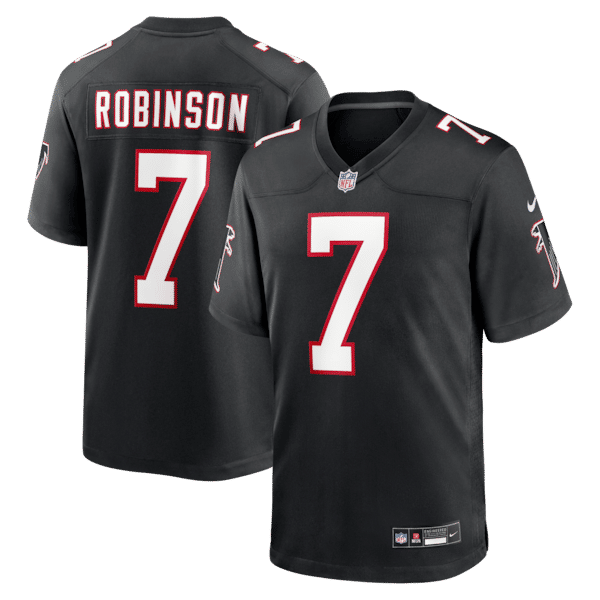 Custom Bijan Robinson Atlanta Falcons Game Jersey Black
