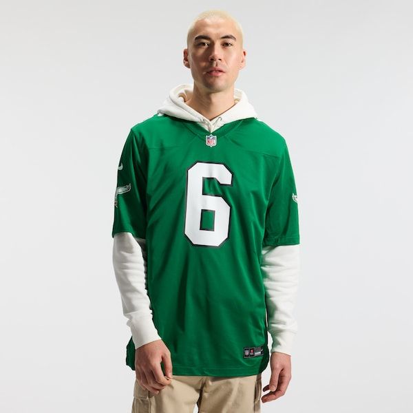 Custom DeVonta Smith Philadelphia Eagles Alternate Game Jersey Kelly Green