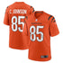 Custom Chad Johnson Cincinnati Bengals Retired Player Alternate Game Jersey Orange