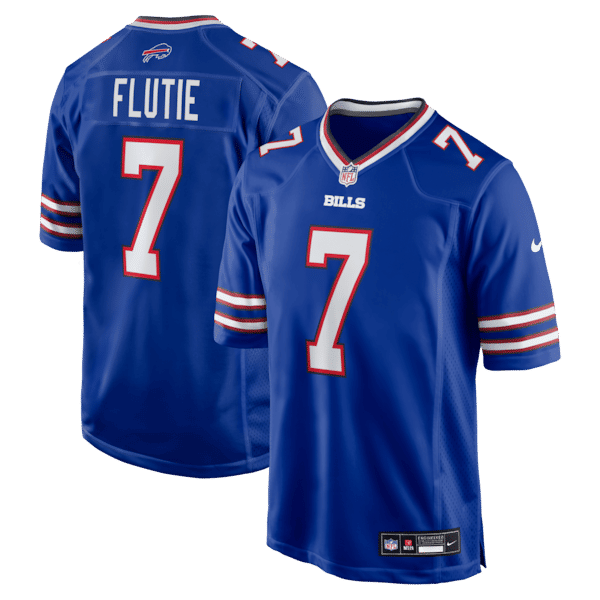 Custom Doug Flutie Buffalo Bills Game Retired Player Jersey Royal