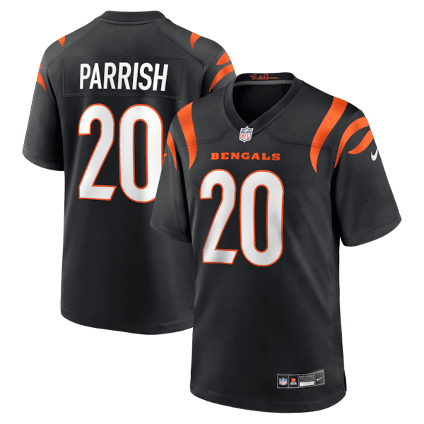 Custom Lemar Parrish Cincinnati Bengals Team Retired Game Jersey Black