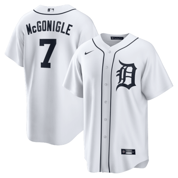 Custom Kevin McGonigle Detroit Tigers Home Replica Jersey White