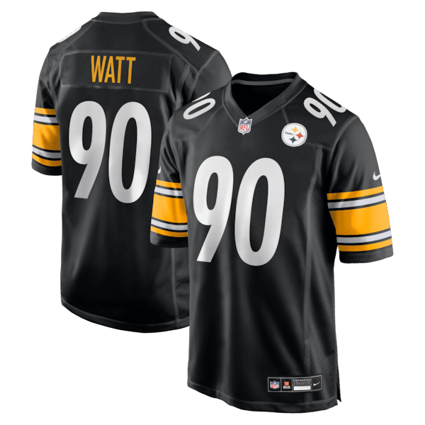 Custom T.J. Watt Pittsburgh Steelers Game Jersey Black