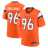 Custom Eyioma Uwazurike Denver Broncos Team Game Jersey Orange