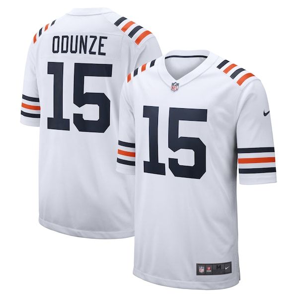 Custom Rome Odunze Chicago Bears Alternate Game Jersey White