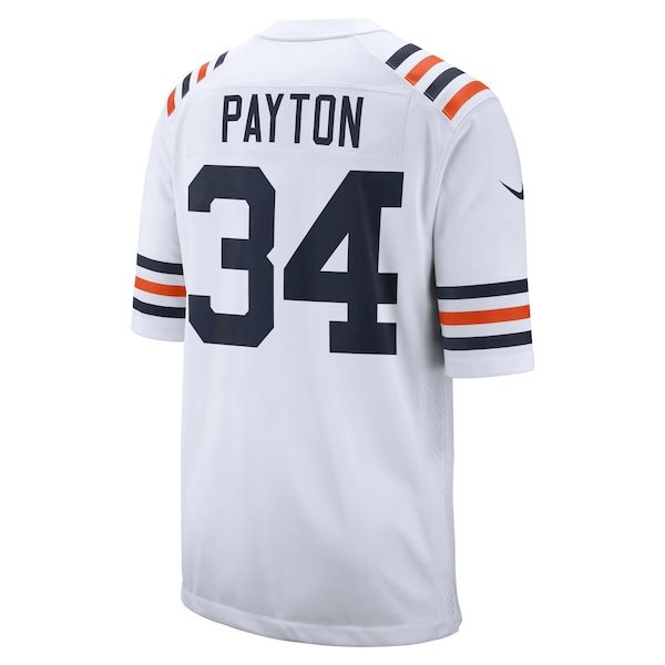 Custom Walter Payton Chicago Bears Retired Player Alternate Game Jersey White