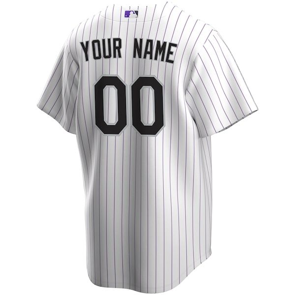 Custom Colorado Rockies Home Replica Custom Jersey White