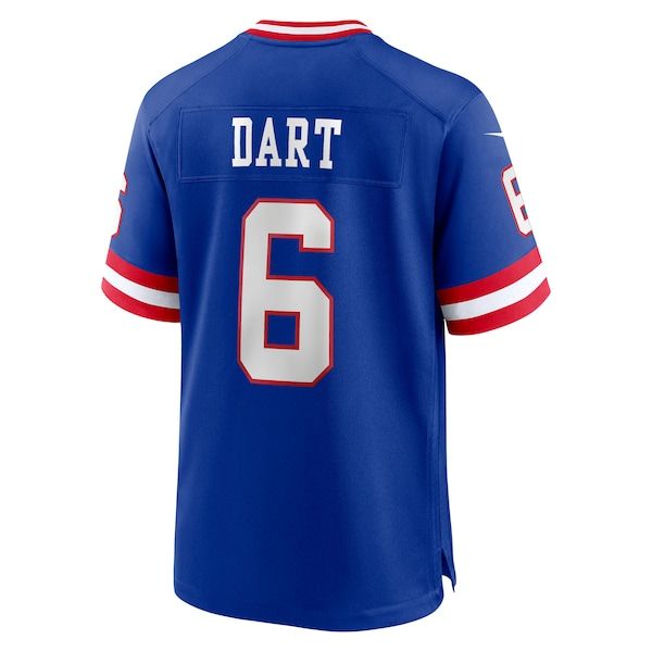 Custom Jaxson Dart New York Giants Alternate 2 Classic Game Jersey Royal