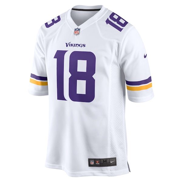 Custom Justin Jefferson Minnesota Vikings Game Jersey White