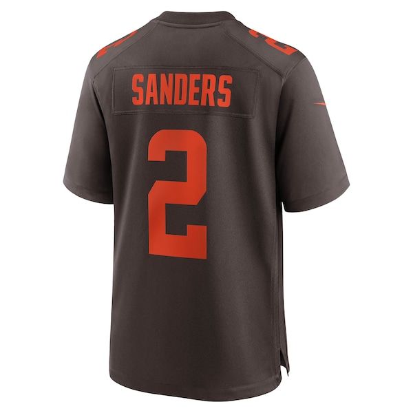 Custom Shedeur Sanders Cleveland Browns Alternate Game Jersey Brown