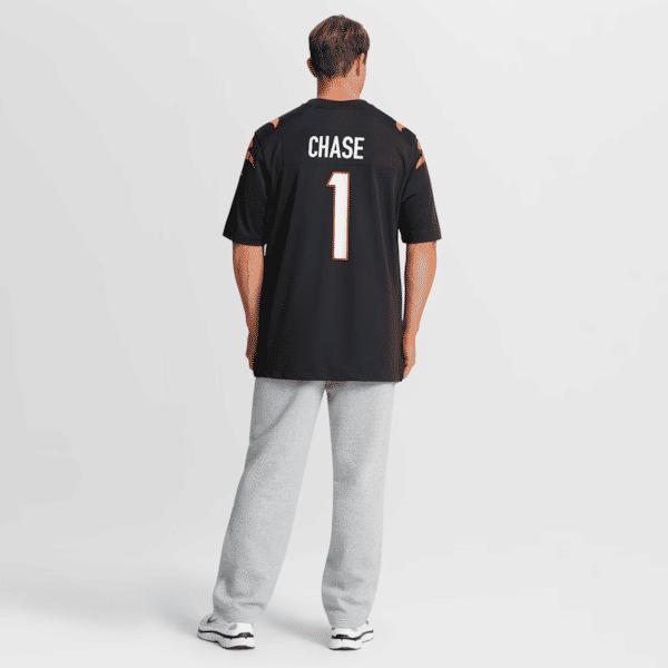 Custom Ja'Marr Chase Cincinnati Bengals Game Jersey Black