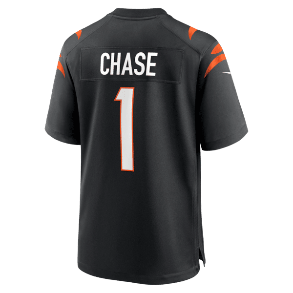 Custom Ja'Marr Chase Cincinnati Bengals Game Jersey Black