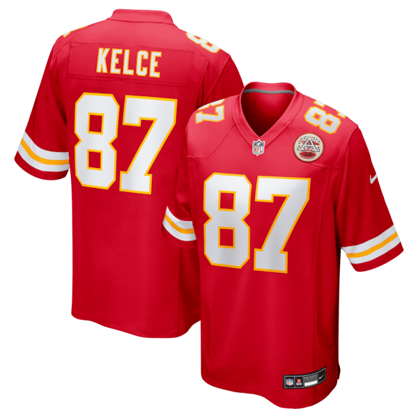 Custom Travis Kelce Kansas City Chiefs Game Jersey Red