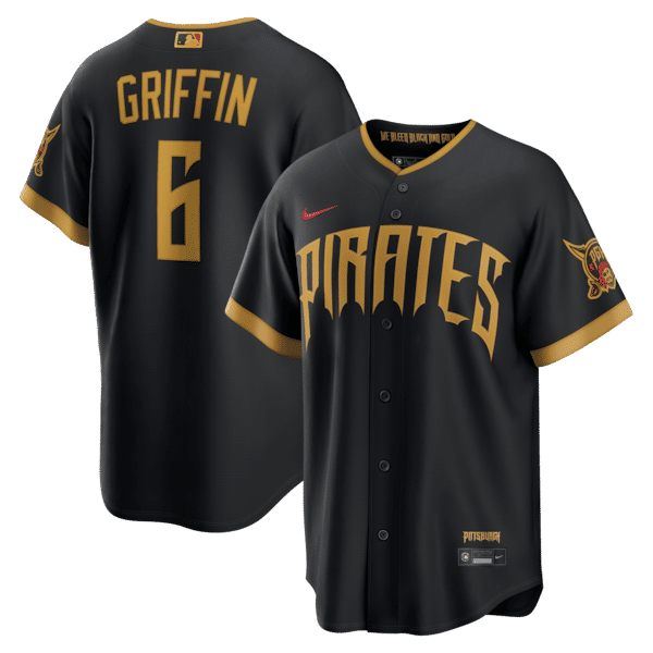 Custom Konnor Griffin Pittsburgh Pirates 2026 City Connect Stadium Jersey Black