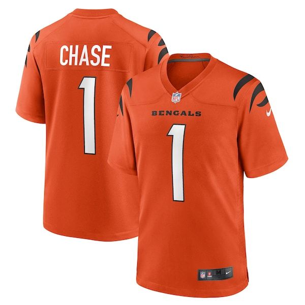Custom Ja'Marr Chase Cincinnati Bengals Alternate Game Jersey Orange
