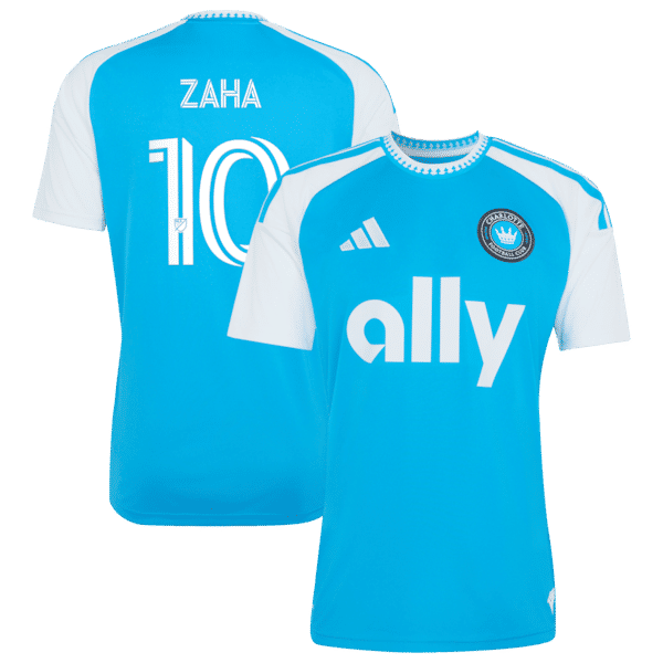 Customized Wilfried Zaha Charlotte FC 2026 Carolina Kit Crowns Up Replica Jersey Blue