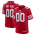 Custom San Francisco 49ers Custom Game Jersey Scarlet