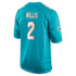 Custom Malik Willis Miami Dolphins Game Jersey Aqua