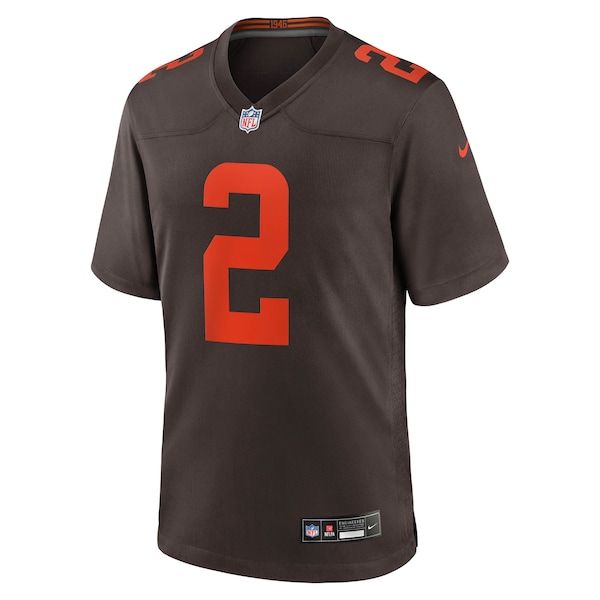 Custom Shedeur Sanders Cleveland Browns Alternate Game Jersey Brown