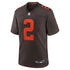 Custom Shedeur Sanders Cleveland Browns Alternate Game Jersey Brown