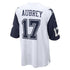 Custom Brandon Aubrey Dallas Cowboys Alternate Game Jersey White