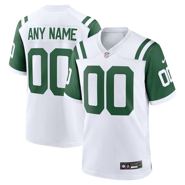 Custom New York Jets Classic Alternate Custom Replica Jersey White