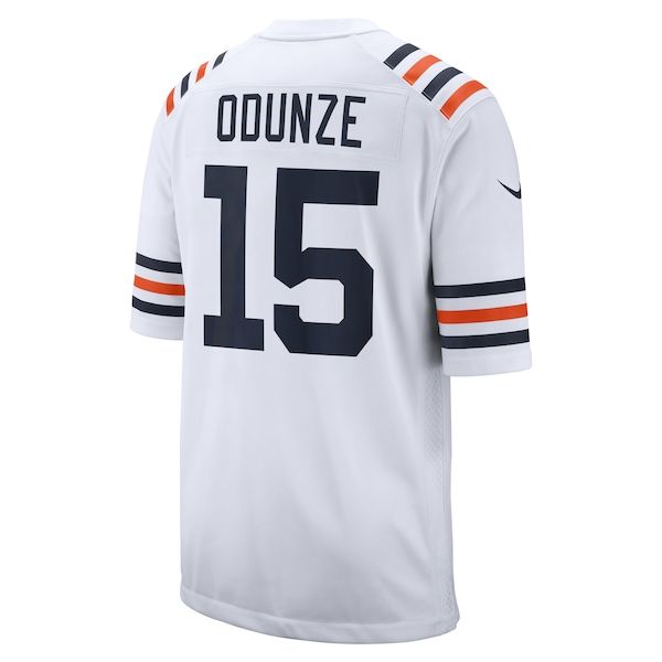 Custom Rome Odunze Chicago Bears Alternate Game Jersey White