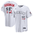 Custom Hunter Goodman Colorado Rockies 2026 All-Star Game Stars & Stripes Stadium Jersey White