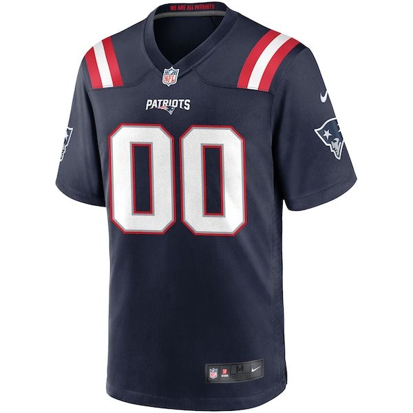 Custom New England Patriots Custom Game Jersey Navy