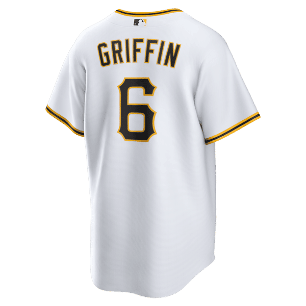 Custom Konnor Griffin Pittsburgh Pirates Home Replica Jersey White