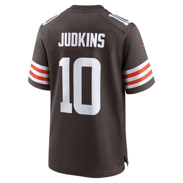 Custom Quinshon Judkins Cleveland Browns 2025 NFL Draft Game Jersey Brown