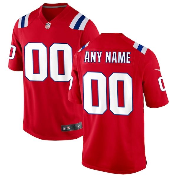 Custom New England Patriots Alternate Custom Jersey Red