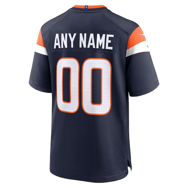 Custom Denver Broncos Alternate Mile High Collection Custom Game Jersey Navy