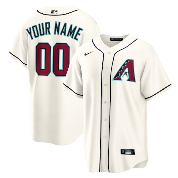 Custom Arizona Diamondbacks Home Custom Replica Jersey Cream