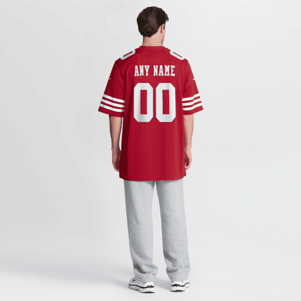 Custom San Francisco 49ers Custom Game Jersey Scarlet