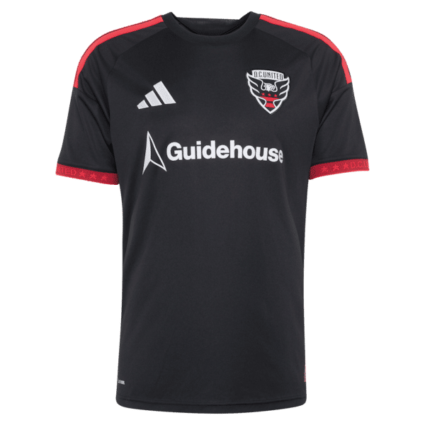 Customized Louis Munteanu D.C. United 2026 Black-and-Red Kit Replica Jersey Black