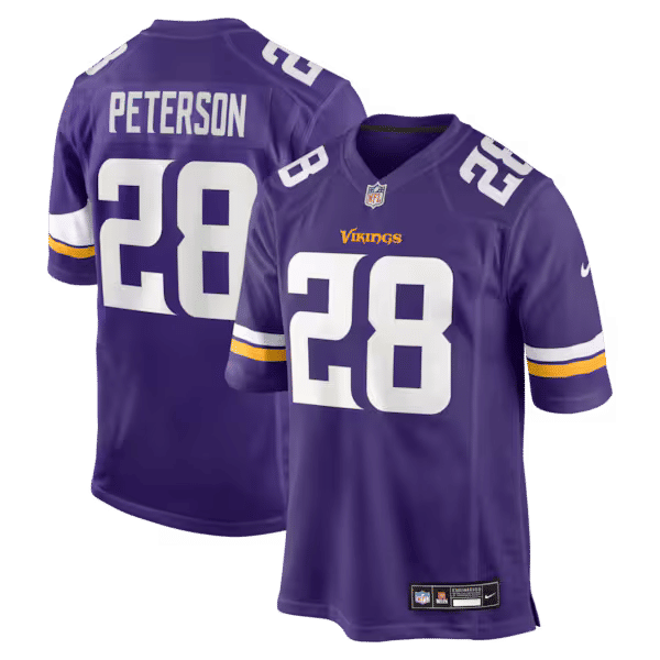 Custom Adrian Peterson Minnesota Vikings Game Jersey Purple