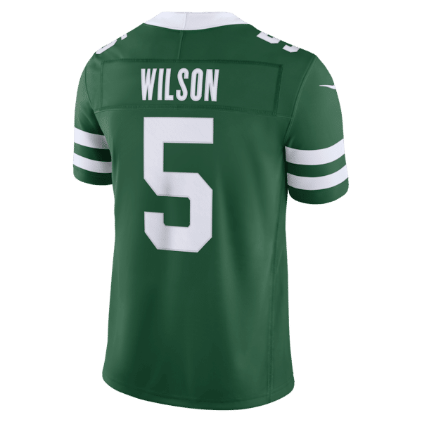 Custom Garrett Wilson New York Jets Vapor F.U.S.E. Stitched Limited Jersey Green