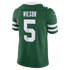 Custom Garrett Wilson New York Jets Vapor F.U.S.E. Stitched Limited Jersey Green