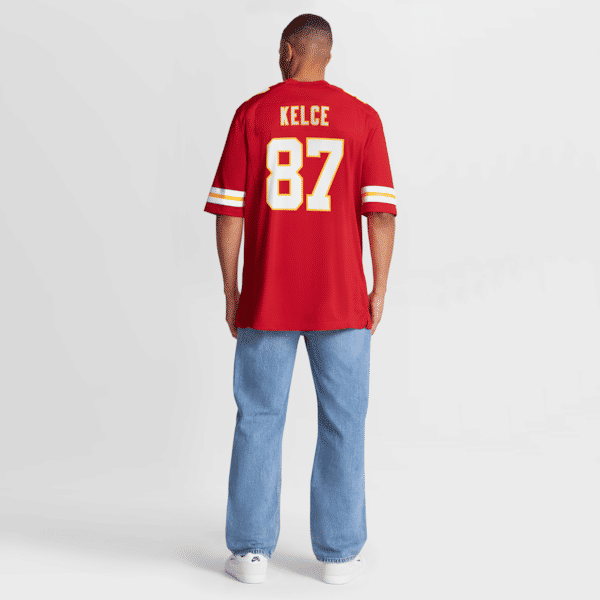 Custom Travis Kelce Kansas City Chiefs Game Jersey Red