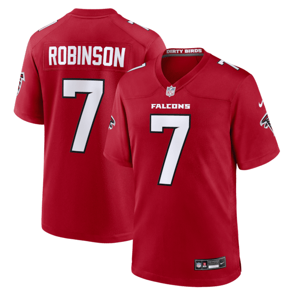 Custom Bijan Robinson Atlanta Falcons Game Jersey Red