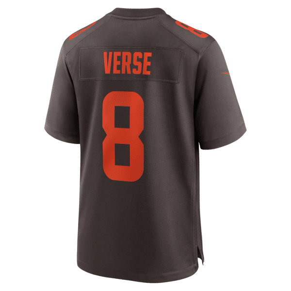 Custom Jared Verse Cleveland Browns Alternate Alpha Dawg Game Jersey Brown